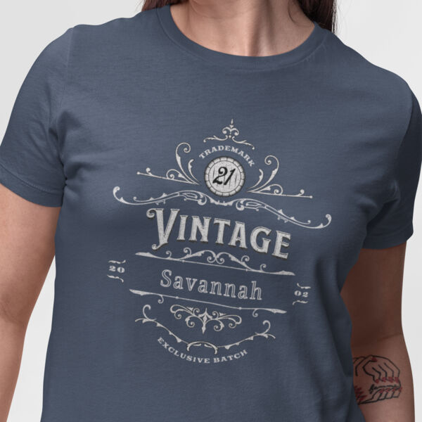 Vintage 21st Birthday Personalised T Shirt Thumbnail