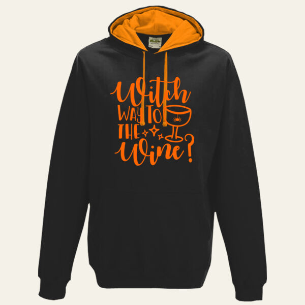 Witch Way To The Wine Varsity Hoodie Thumbnail