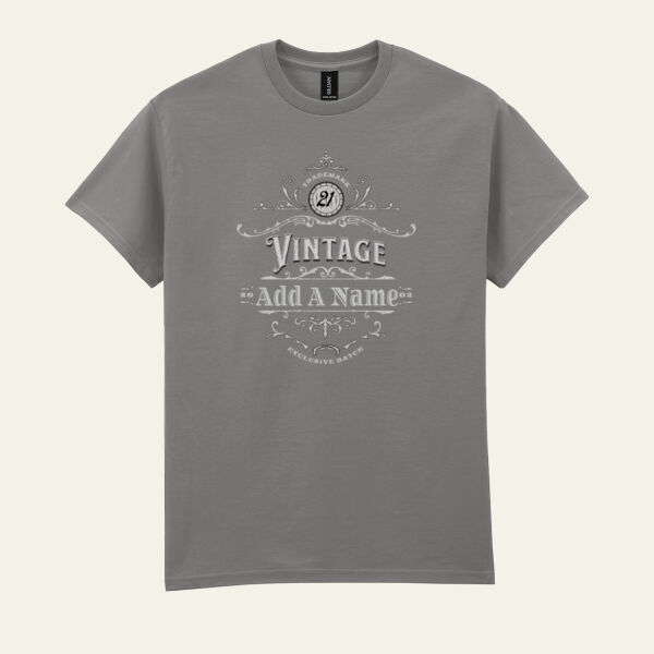 Vintage 21st Birthday Personalised T Shirt Thumbnail