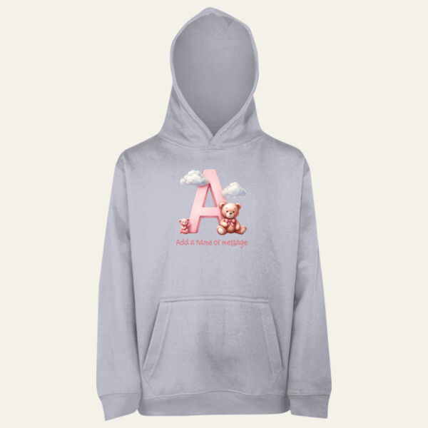  Teddy Alphabet Children's Personalised Hoodie Thumbnail