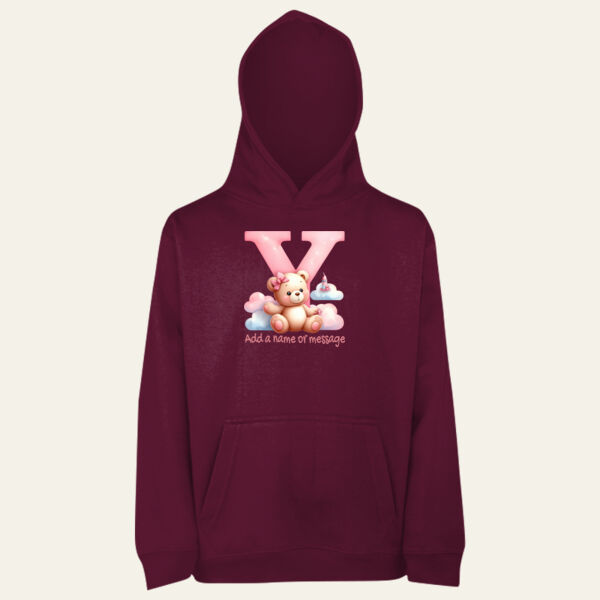 Child's Teddy Alphabet Personalised Hoodie    Thumbnail