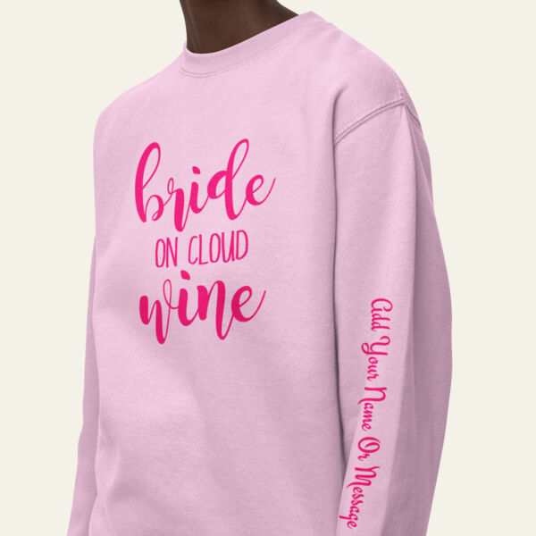 Bride On Cloud Wine Personalised Sweatshirt   Thumbnail