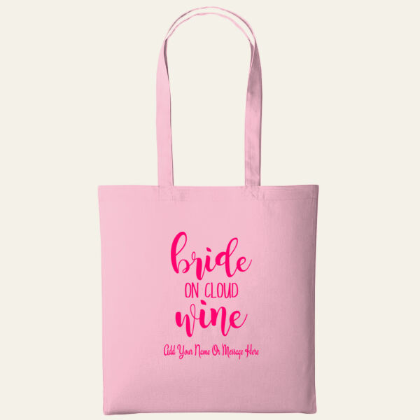 Bride On Cloud Wine Tote Bag  Thumbnail