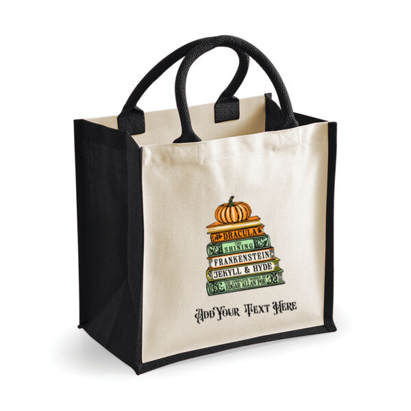 Halloween Books Personalised Jute Shopper  Thumbnail
