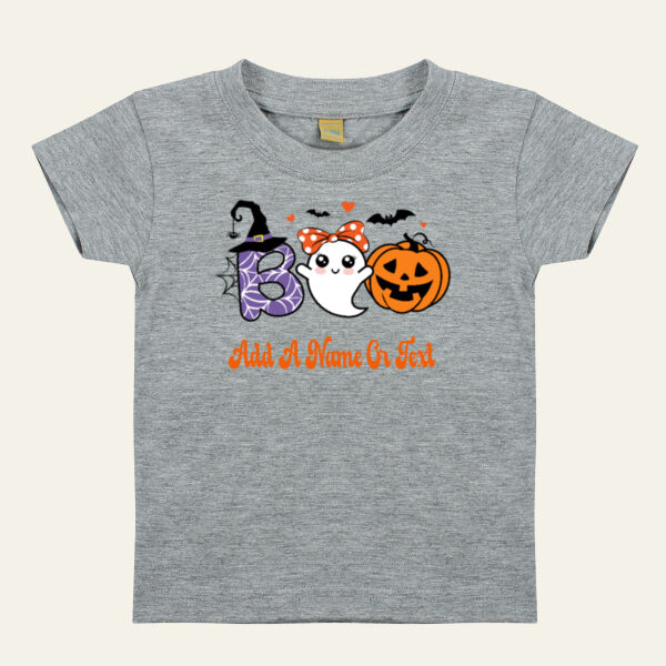 Boo Cute Ghost Personaliised Toddler T Shirt Thumbnail