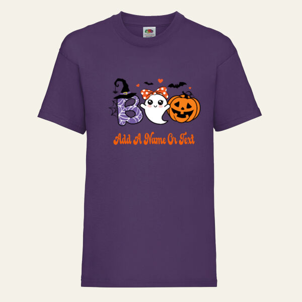 Boo Cute Ghost Personaliised Child T Shirt Thumbnail