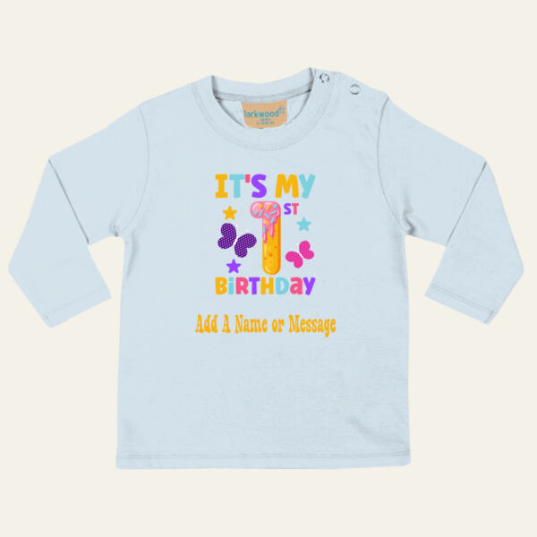 1st Birthday Personalised Long Sleeve T Shirt Thumbnail