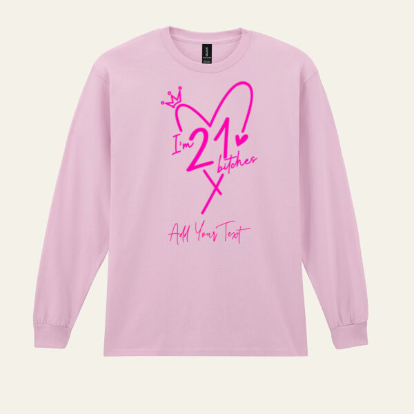 21st Birthday Personalised Long Sleeve T Shirt  Thumbnail