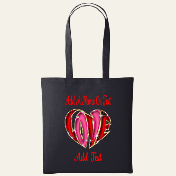 Love Heart Personalised Tote Bag   Thumbnail