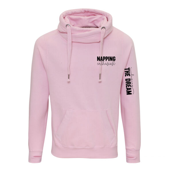 Napping Enthusiast Cross Neck Hoodie  Thumbnail