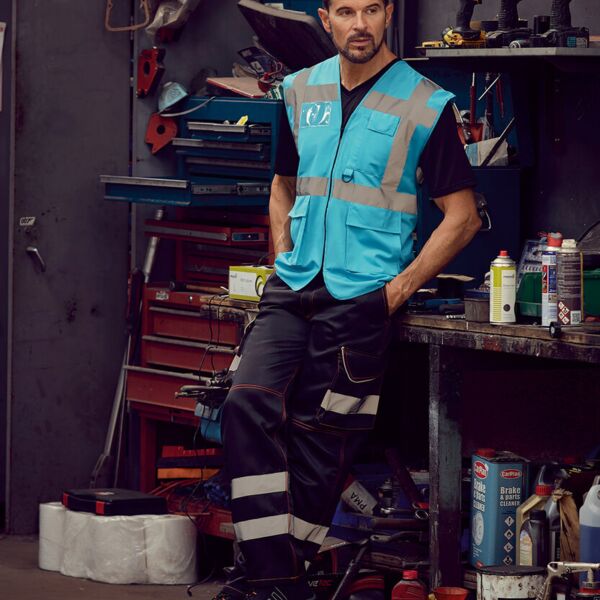 Multi-functional executive hi-vis waistcoat (HVW801) Thumbnail