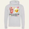 Cross neck hoodie Thumbnail